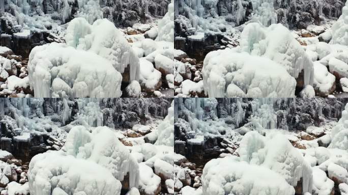 焦作云台山泉瀑峡冰挂