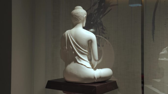 陶瓷器雕塑制作工艺烧制坐佛像文化释迦摩尼