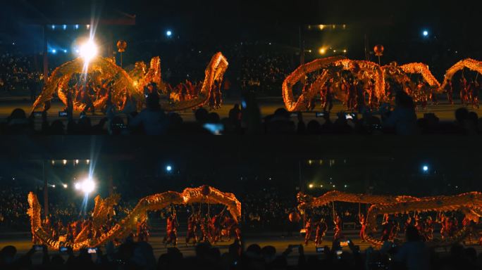 舞龙表演传统民俗文化