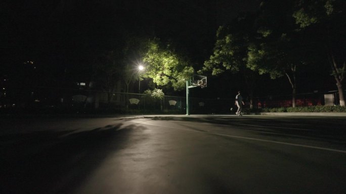 【广告级画质】篮球深夜训练失败黑场