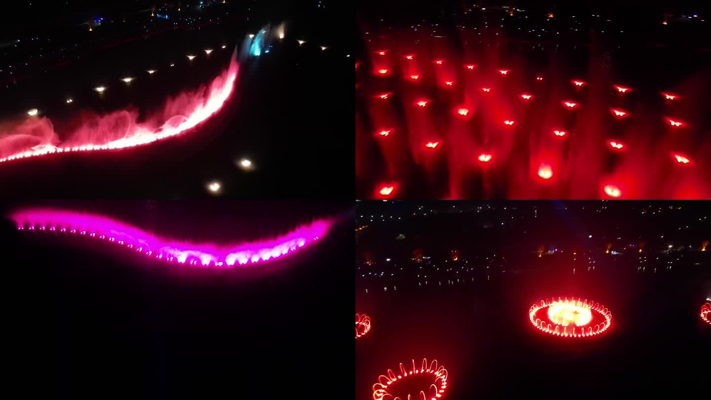 上津古镇大型喷泉投影秀水上水幕表演4