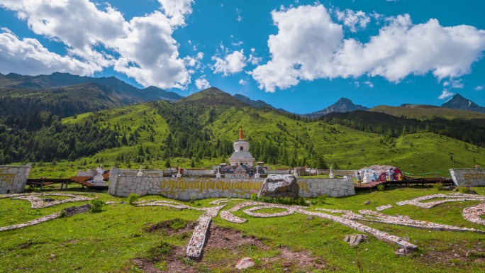 四姑娘山_布达拉峰_日景固定延时