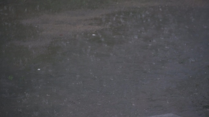 农村小院下雨场景