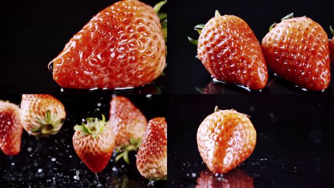 唯美水果：水中的草莓