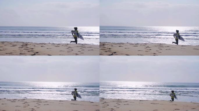日月湾浪人奔向大海1080P慢镜头
