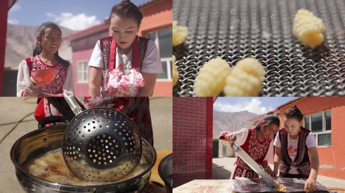 新疆哈萨克族的小吃包尔萨克制作过程5