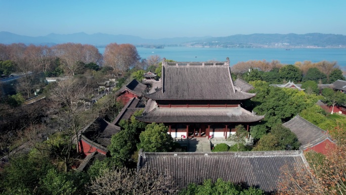 航拍杭州钱王祠