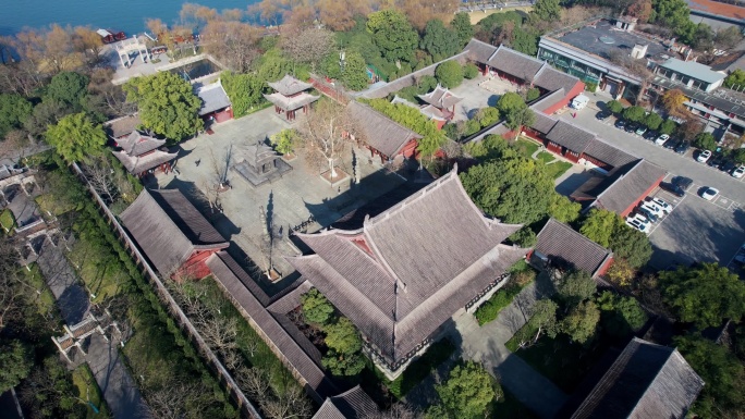 航拍杭州钱王祠