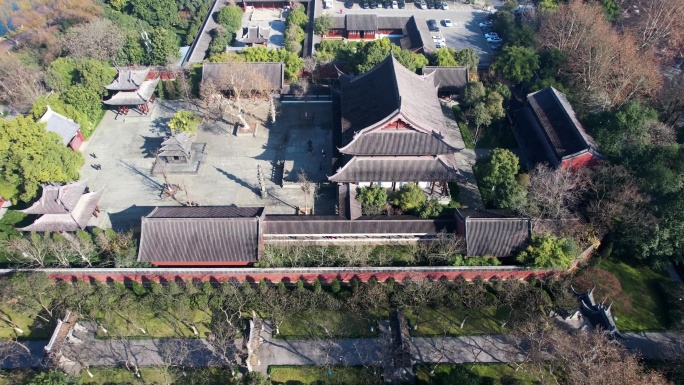 航拍杭州钱王祠