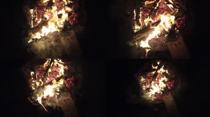 篝火堆慢镜头-6