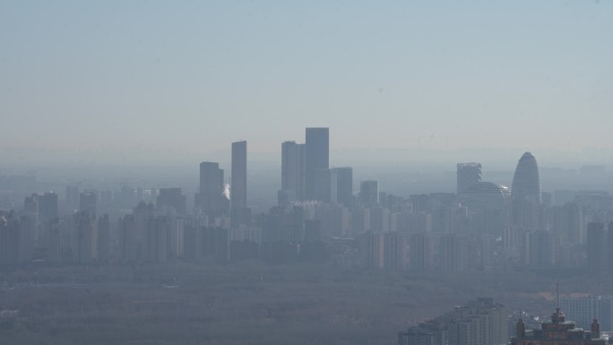 北京延时鸟瞰中轴线国贸CBD鸟巢体育馆5