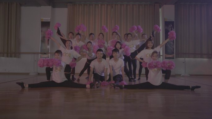 【4K灰度】啦啦操表演舞蹈社团