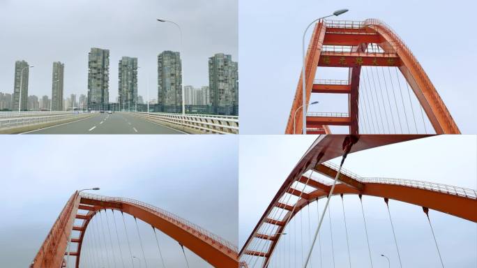 长沙福元路大桥4k高清视频素材素材