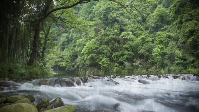 延时 航拍  山 水 云海 森林 风景