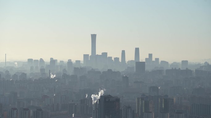 北京延时鸟瞰中轴线国贸CBD鸟巢体育馆7