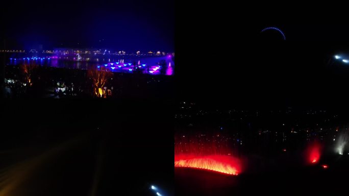 上津古镇大型喷泉投影秀水上水幕表演7