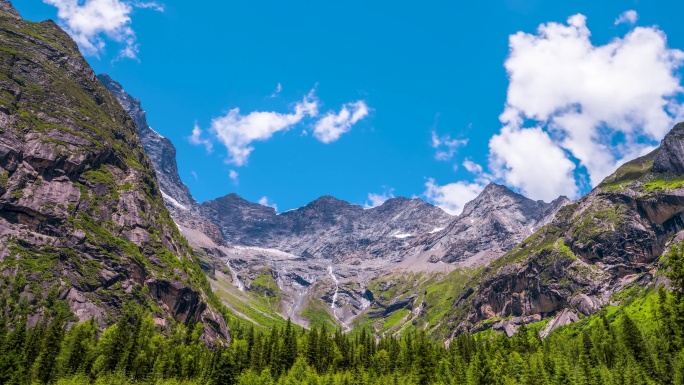 四姑娘山_大梁弯_倒沟_冰川_日景延时