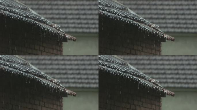 雨中屋檐