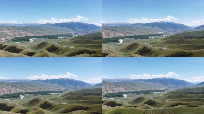 新疆伊犁风光景色航拍