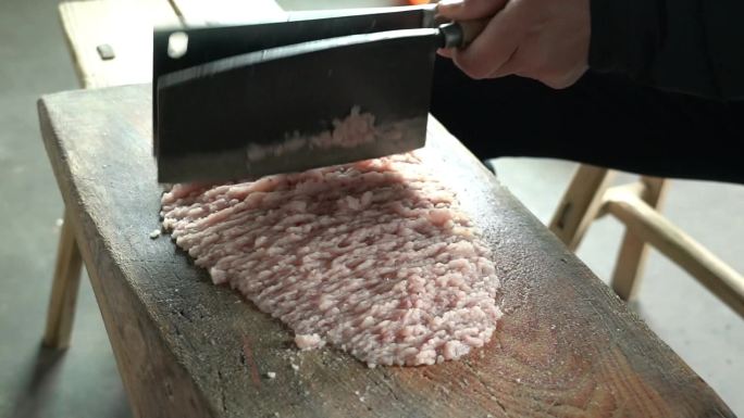 手工剁肉糜肉馅