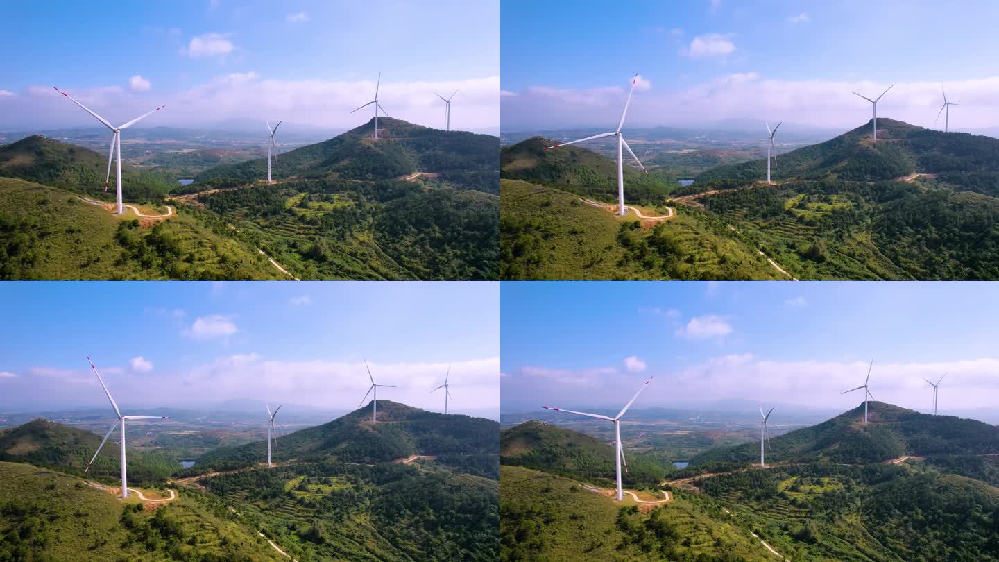 大山里的风能发电
