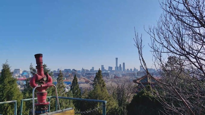 北京故宫天安门景山鸟瞰延时旅游风景