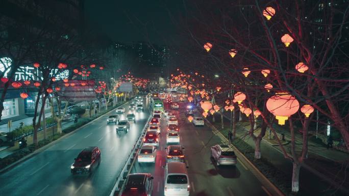 郑州嵩山路夜景延时摄影