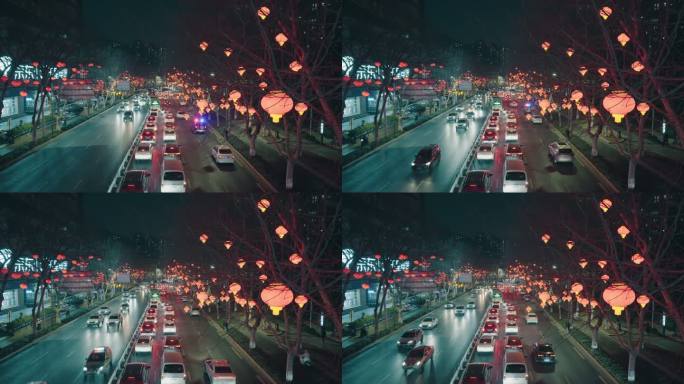郑州嵩山路夜景延时摄影