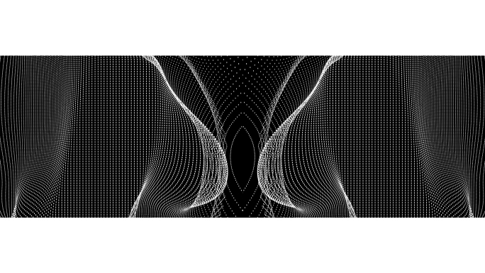 【宽屏时尚背景】黑白空间曲线虚拟矩阵方点
