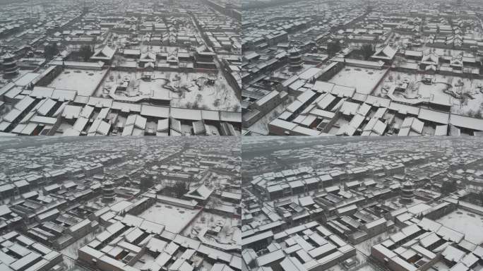 雪后的太原古城
