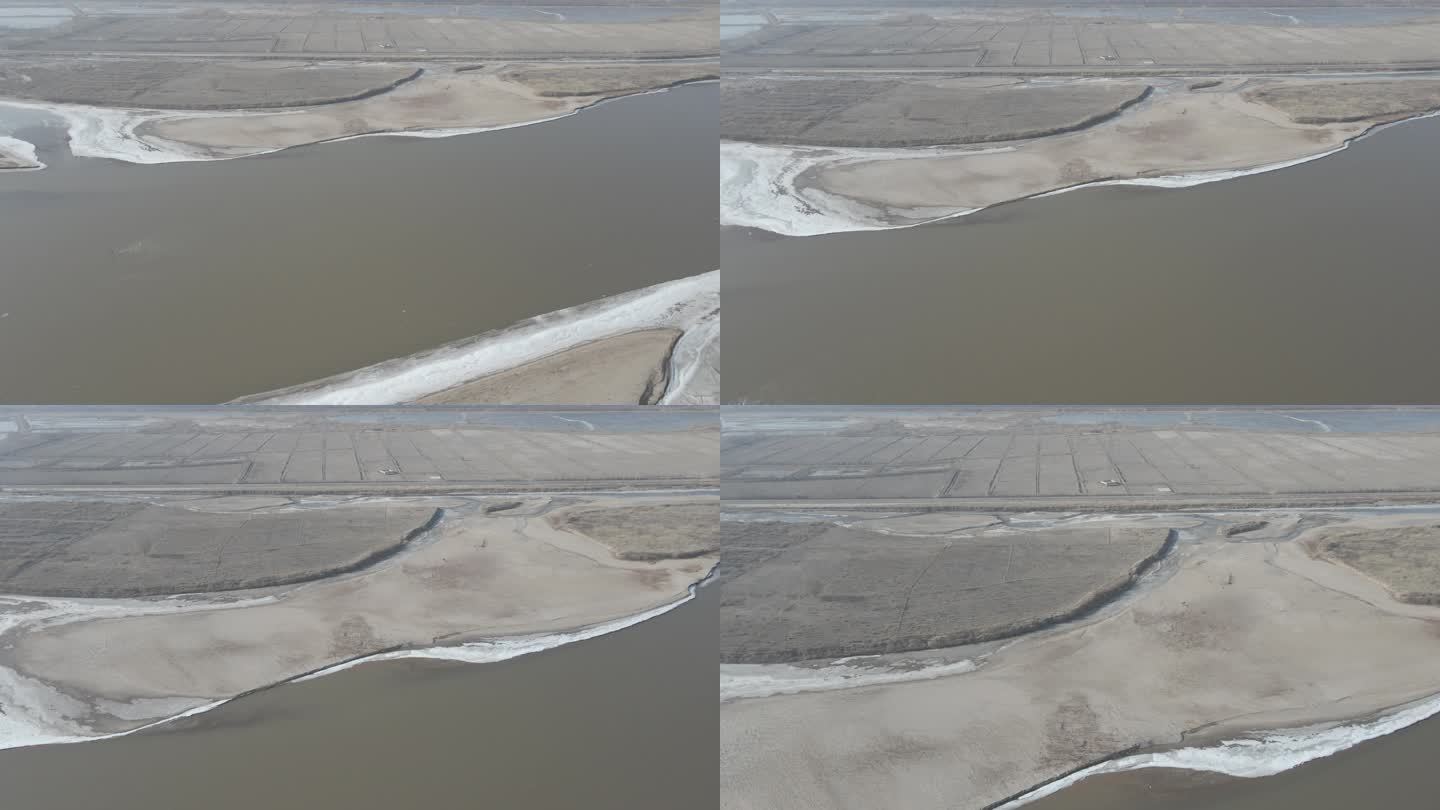 冬季干涸的黄河水道