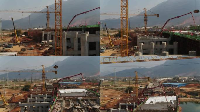 高速公路建设航拍视频