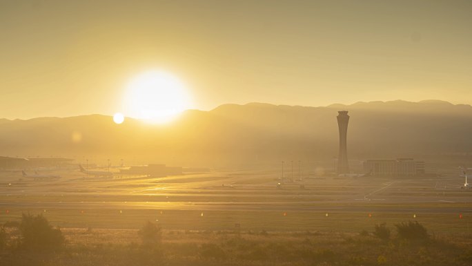 6K-长水机场日出近景