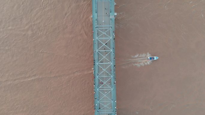 航拍兰州中山桥 原始素材未调色