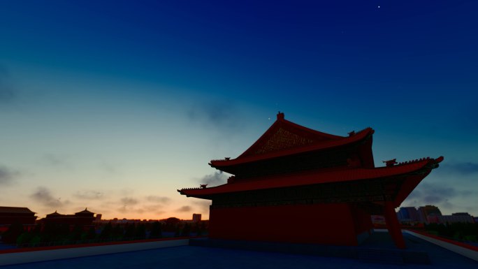 北京故宫夜景延时摄影