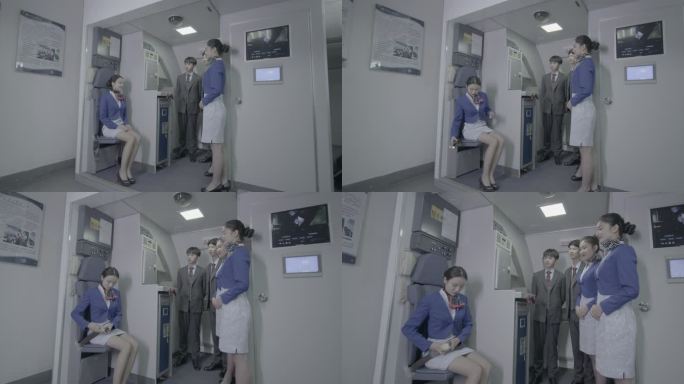 【4K灰度】空姐实训模拟操作航空服务