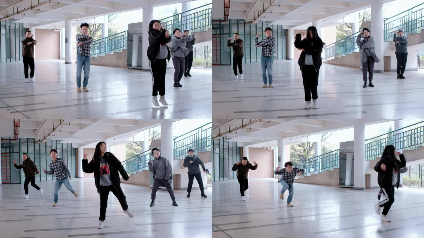 【4K】大学街舞社团大学生跳街舞