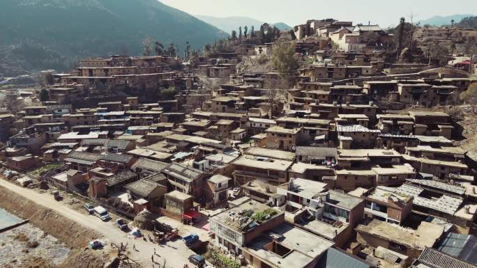 城子古村航拍素材