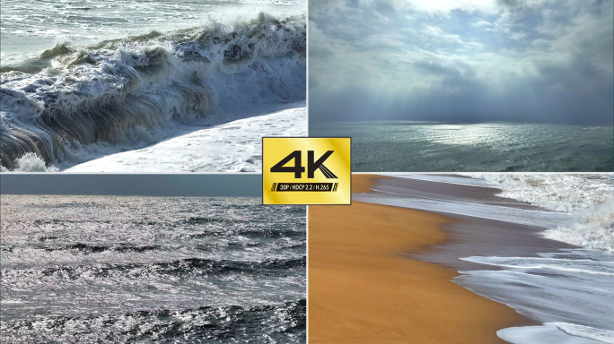 【4K】海浪沙滩