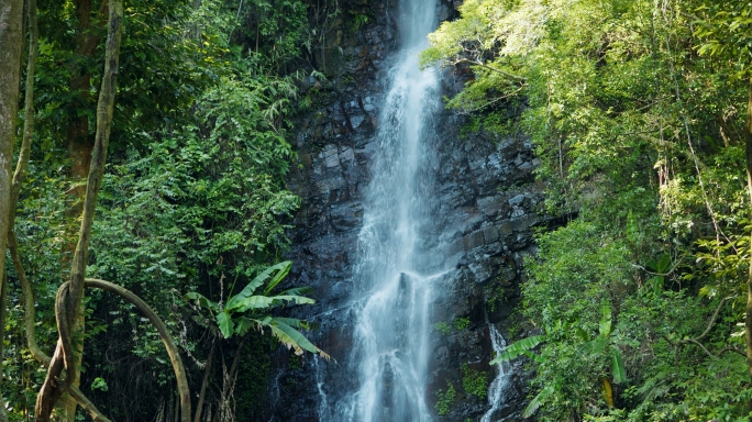 瀑布 水 高山流溪流水山水自然风景山泉水