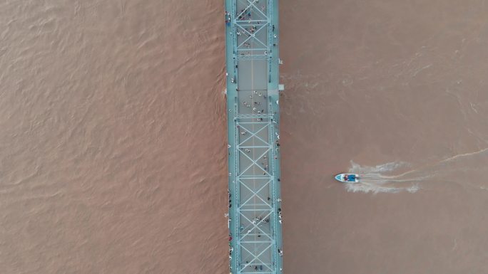 航拍兰州中山桥 原始素材未调色