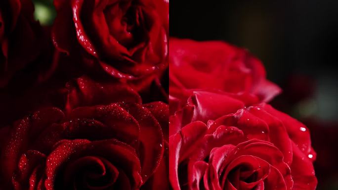 红玫瑰情人节鲜花4k实拍