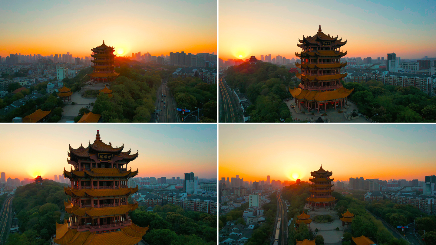 黄鹤楼日出