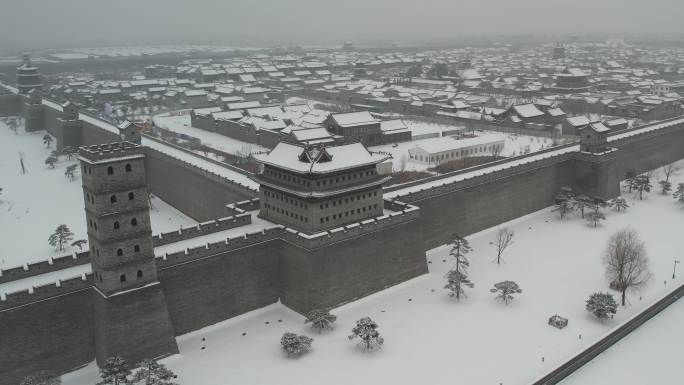 雪后的太原古县城