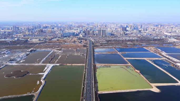 运城七彩盐湖大气震撼景色