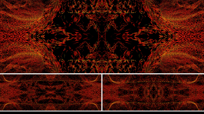 【宽屏时尚背景】红黑分形艺术抽象炫影碎片