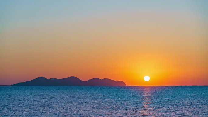 日出 大海  海岛海湾日出延时