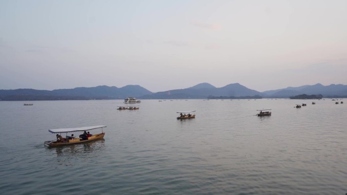 杭州西湖湖边街景