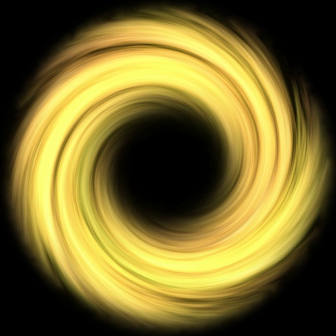 黄色旋涡黑洞旋转