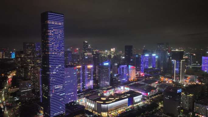 深圳南山区海岸城建筑群夜景